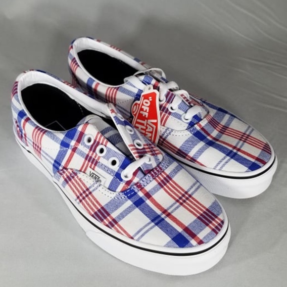 plaid red vans